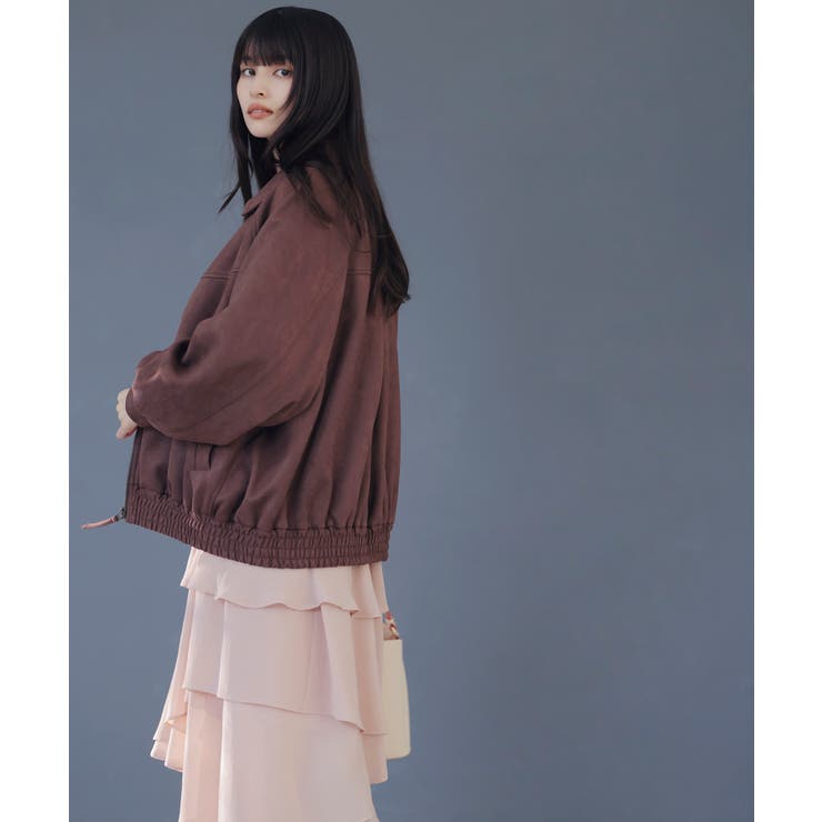 合皮&スエードライクジップアップブルゾン | VIS  | 詳細画像10