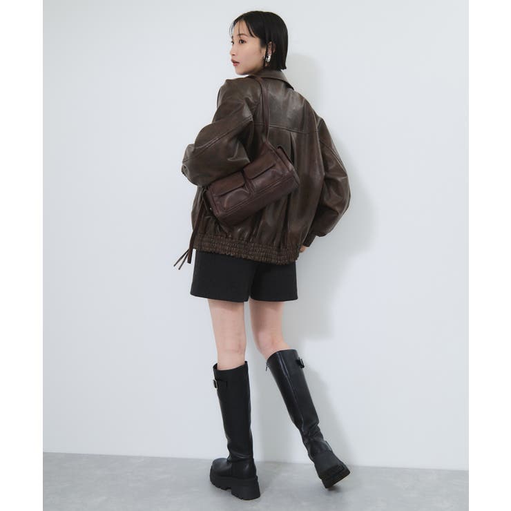 合皮&スエードライクジップアップブルゾン | VIS  | 詳細画像18