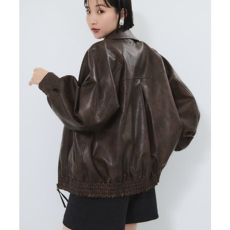 合皮&スエードライクジップアップブルゾン | VIS  | 詳細画像20