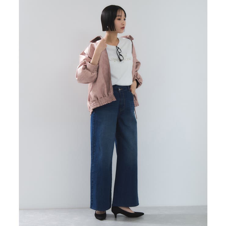 合皮&スエードライクジップアップブルゾン | VIS  | 詳細画像22