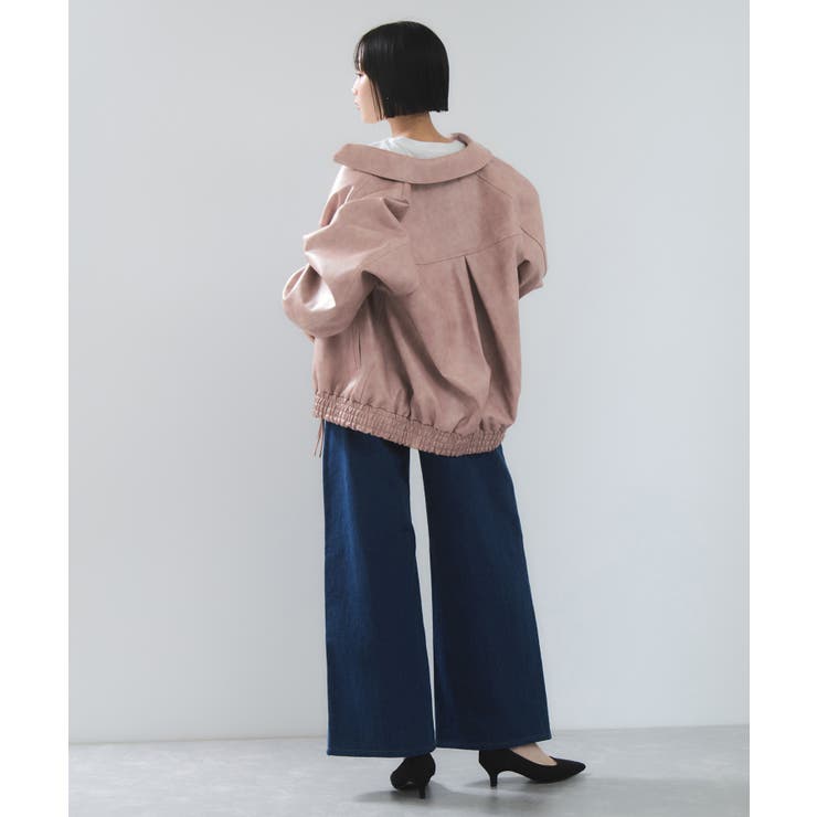 合皮&スエードライクジップアップブルゾン | VIS  | 詳細画像23