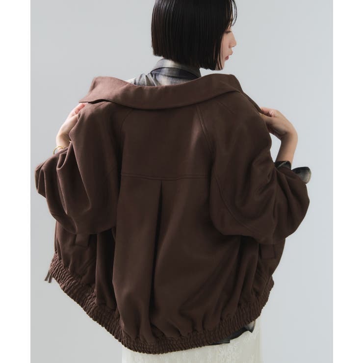 合皮&スエードライクジップアップブルゾン | VIS  | 詳細画像3