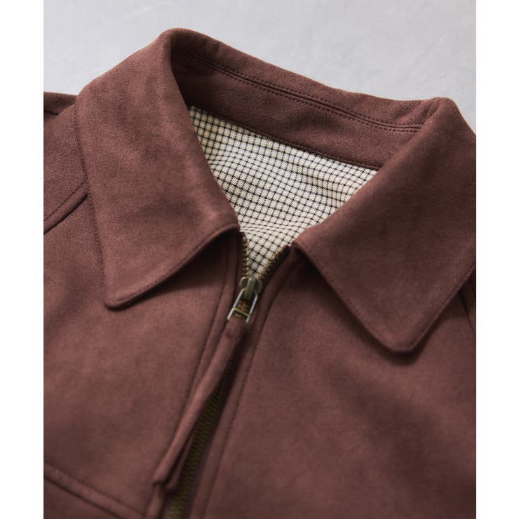 合皮&スエードライクジップアップブルゾン | VIS  | 詳細画像43