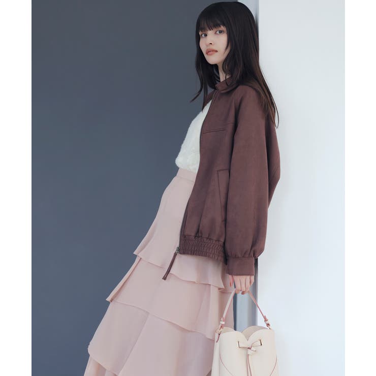 合皮&スエードライクジップアップブルゾン | VIS  | 詳細画像7