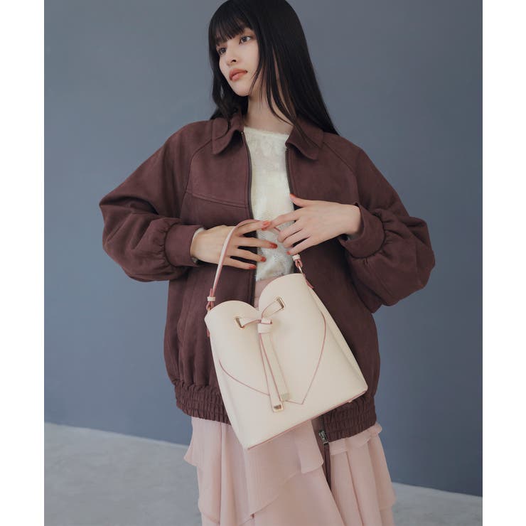 合皮&スエードライクジップアップブルゾン | VIS  | 詳細画像8