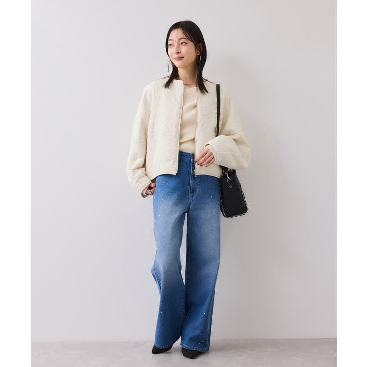 合皮パイピングキルトアソートブルゾン | VIS  | 詳細画像2 