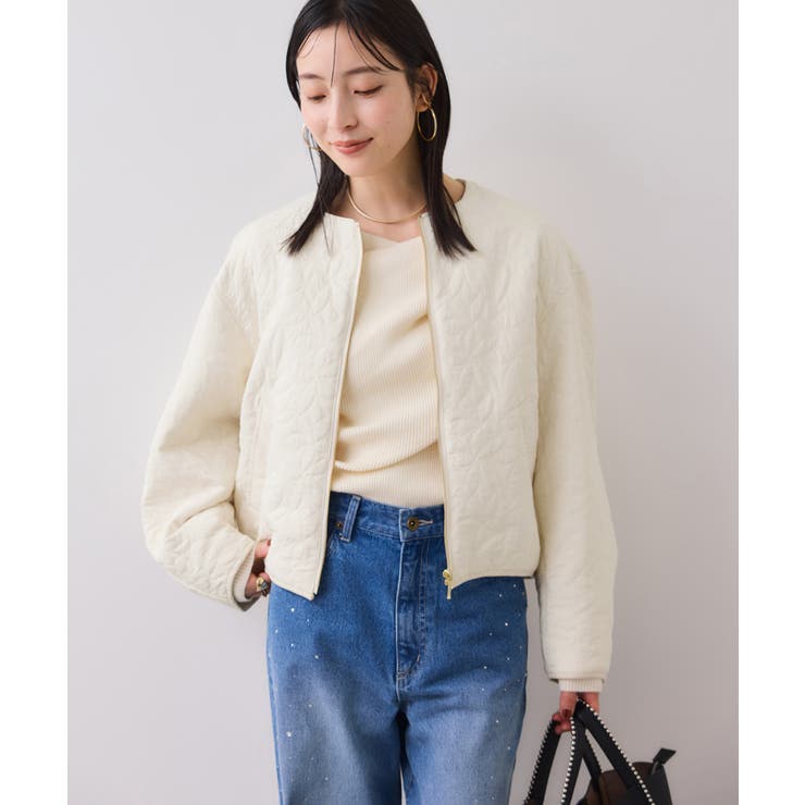 合皮パイピングキルトアソートブルゾン | VIS  | 詳細画像3 