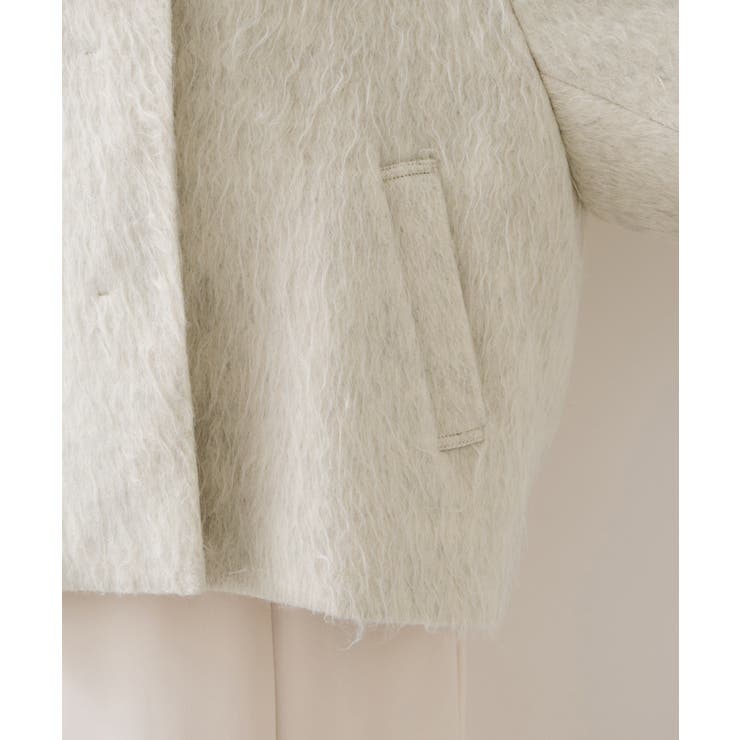 【アウター総選挙1位】ビッグカラーモモンガシャギーショートコート | VIS  | 詳細画像39 