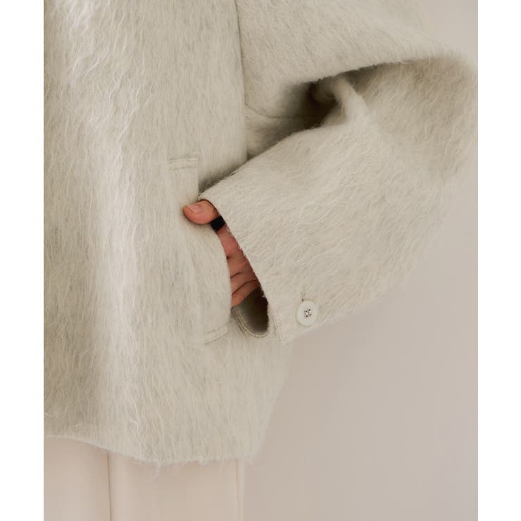 【アウター総選挙1位】ビッグカラーモモンガシャギーショートコート | VIS  | 詳細画像40 