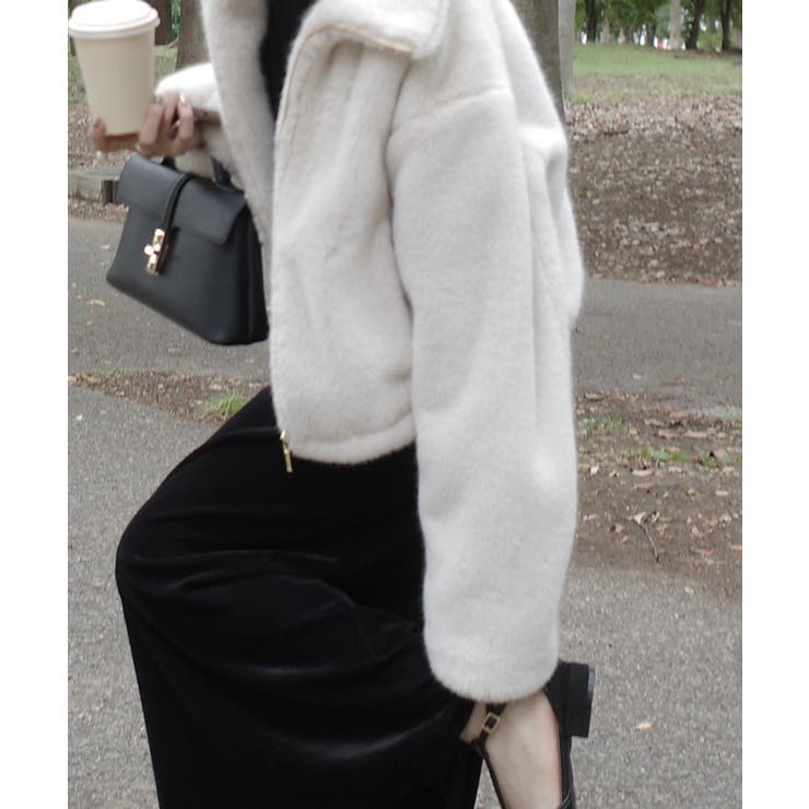 ブローチ付きアソートファーブルゾン | VIS  | 詳細画像18 