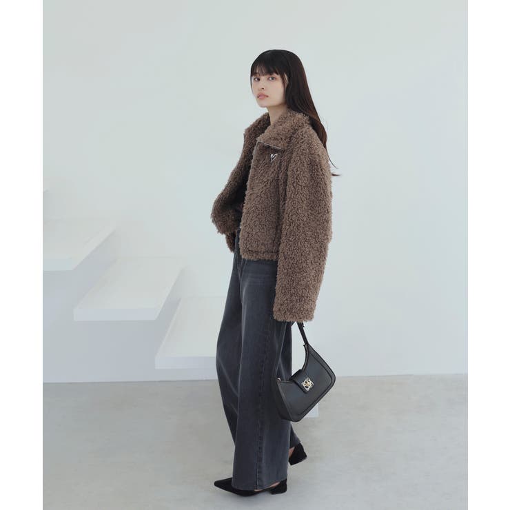 ブローチ付きアソートファーブルゾン | VIS  | 詳細画像2 