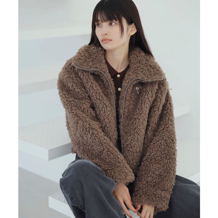 ブローチ付きアソートファーブルゾン | VIS  | 詳細画像5 