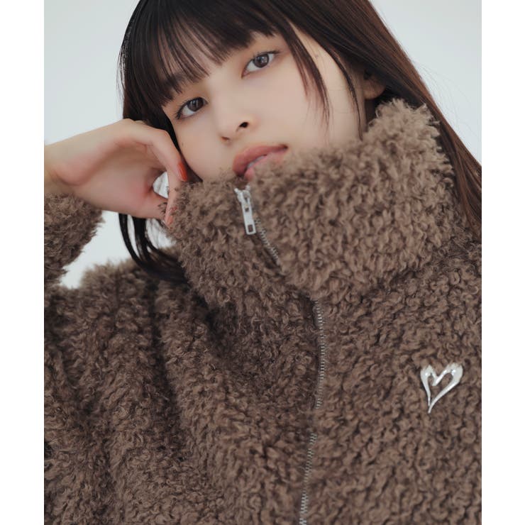 ブローチ付きアソートファーブルゾン | VIS  | 詳細画像7 