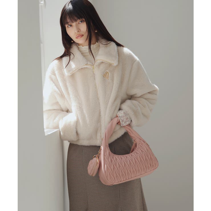 ブローチ付きアソートファーブルゾン | VIS  | 詳細画像9 