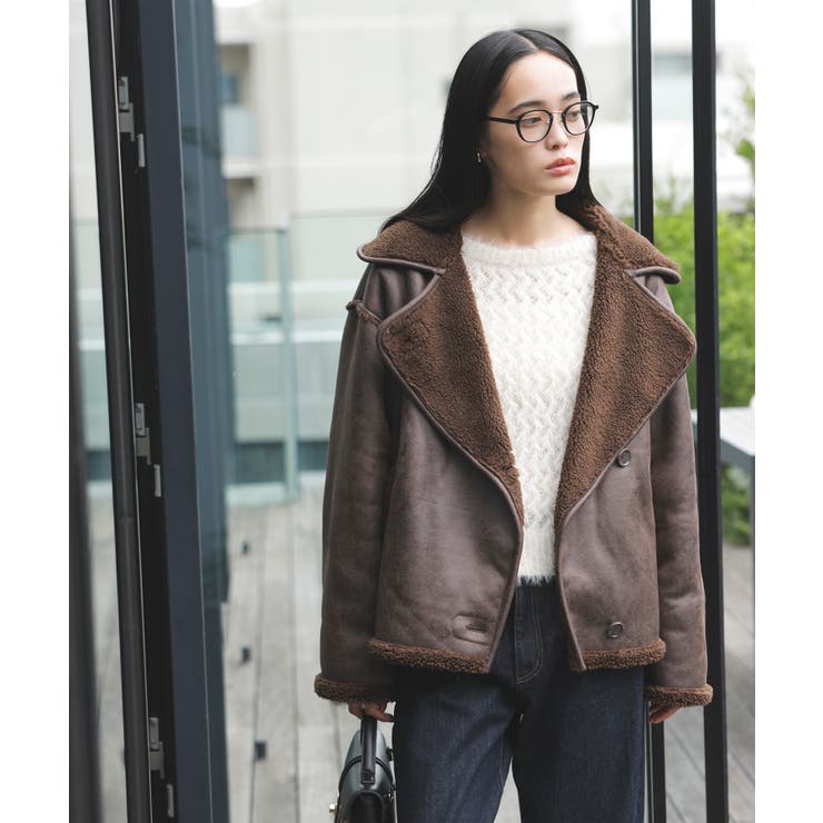 切替ディテールエコムートンフライトジャケット[品番：VISW0046384