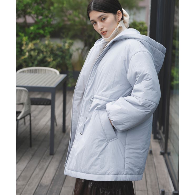 軽くて温かい中綿ウエストマークコート[品番：VISW0046310]｜VIS