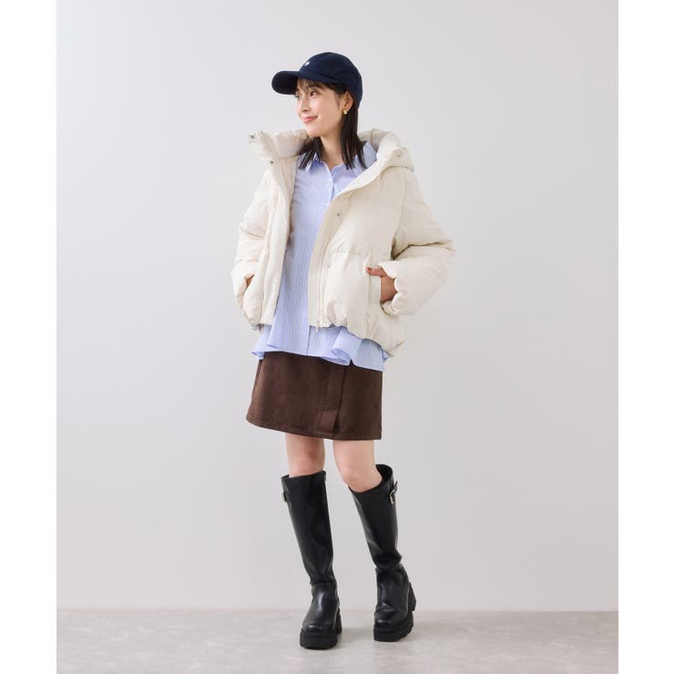 【アウター総選挙3位】フード取り外し可能軽量ダウンブルゾン/2WAY・撥水加工 | VIS  | 詳細画像21 