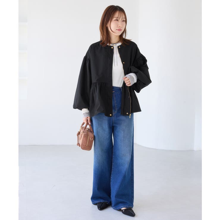 【WEB限定】バルーンスリーブペプラムブルゾン | VIS  | 詳細画像2 