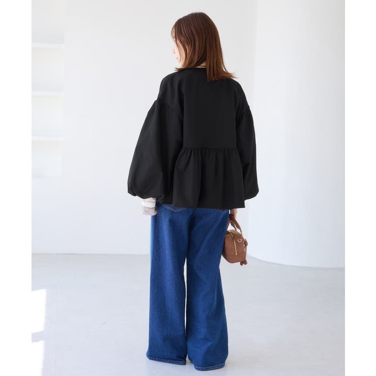 【WEB限定】バルーンスリーブペプラムブルゾン | VIS  | 詳細画像3 