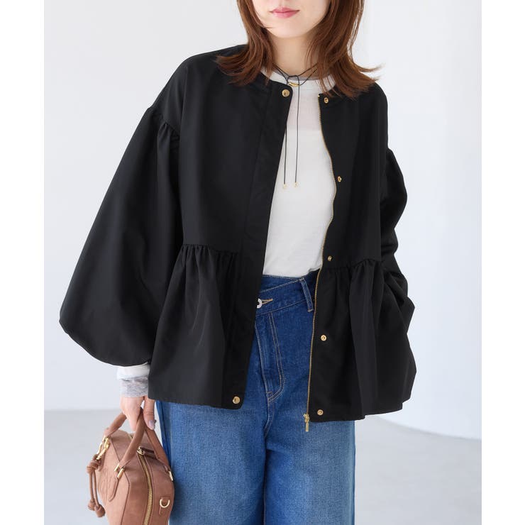 【WEB限定】バルーンスリーブペプラムブルゾン | VIS  | 詳細画像4 