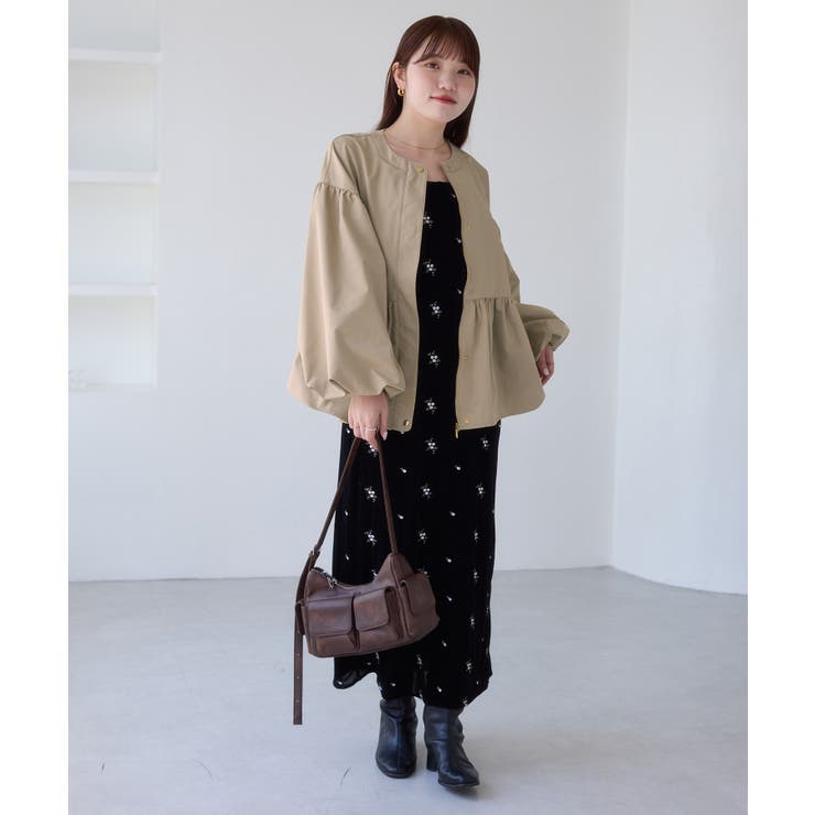 【WEB限定】バルーンスリーブペプラムブルゾン | VIS  | 詳細画像7 