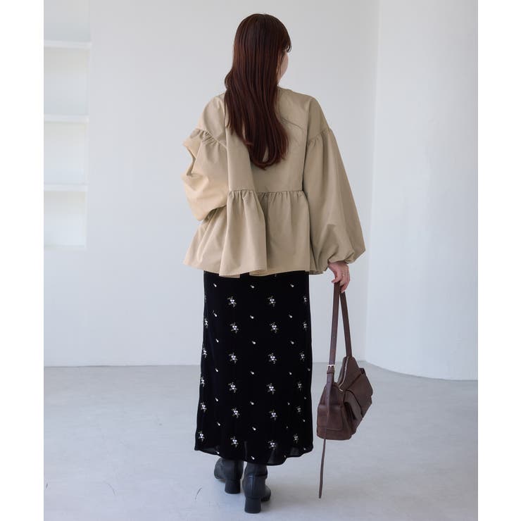 【WEB限定】バルーンスリーブペプラムブルゾン | VIS  | 詳細画像9 