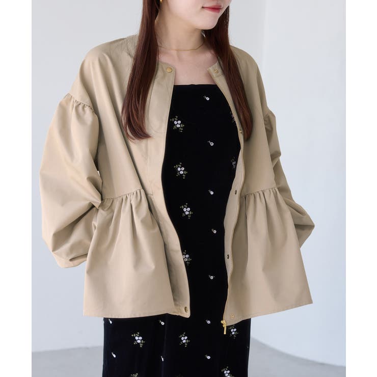 ベージュ(27) | 【WEB限定】バルーンスリーブペプラムブルゾン | VIS 