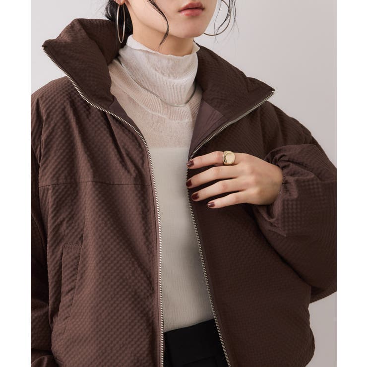 【WEB限定】軽くてあたたかいパディングショートボリューム中綿ブルゾン | VIS  | 詳細画像1 