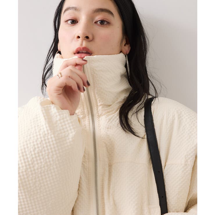 【WEB限定】軽くてあたたかいパディングショートボリューム中綿ブルゾン | VIS  | 詳細画像14 