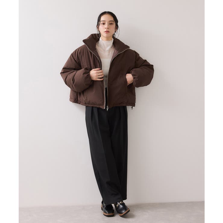 【WEB限定】軽くてあたたかいパディングショートボリューム中綿ブルゾン | VIS  | 詳細画像2 