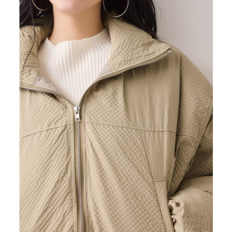 【WEB限定】軽くてあたたかいパディングショートボリューム中綿ブルゾン | VIS  | 詳細画像21 