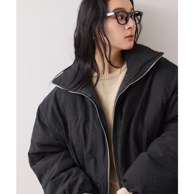 【WEB限定】軽くてあたたかいパディングショートボリューム中綿ブルゾン | VIS  | 詳細画像23 