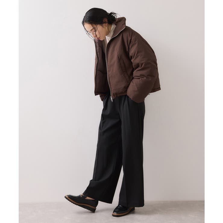 【WEB限定】軽くてあたたかいパディングショートボリューム中綿ブルゾン | VIS  | 詳細画像3 