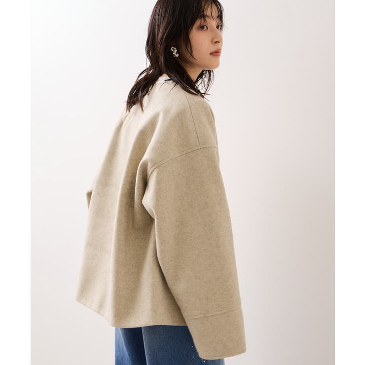 【WEB限定】ボアポケットノーカラーコート | VIS  | 詳細画像12 