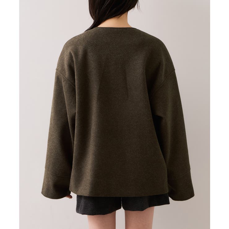 【WEB限定】ボアポケットノーカラーコート | VIS  | 詳細画像22 