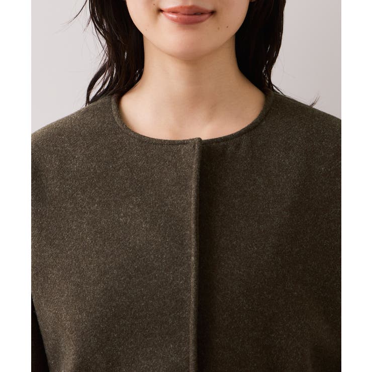 【WEB限定】ボアポケットノーカラーコート | VIS  | 詳細画像23 