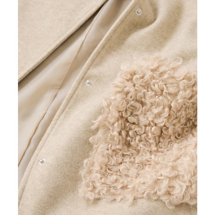 【WEB限定】ボアポケットノーカラーコート | VIS  | 詳細画像31 