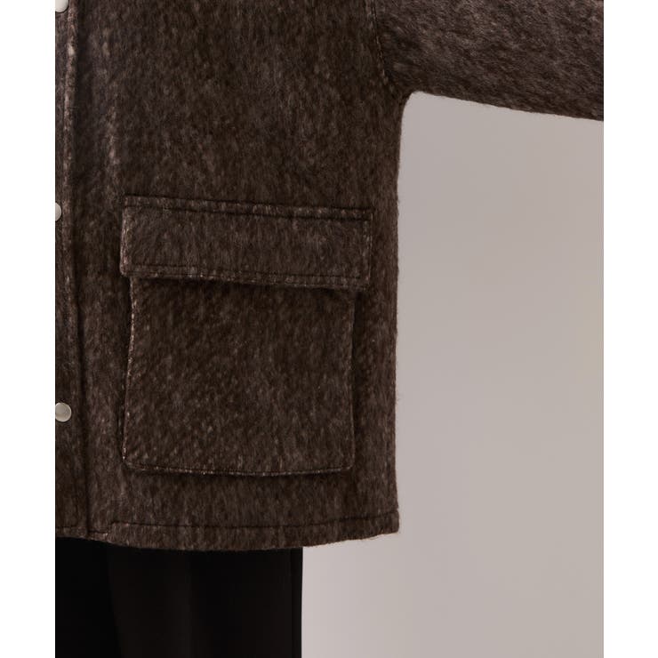 【WEB限定】衿袖レザーシャギーアウター | VIS  | 詳細画像17 