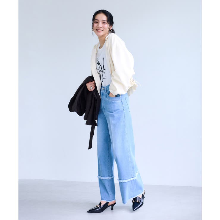 【WEB限定】バックフリルライトフードブルゾン | VIS  | 詳細画像14 