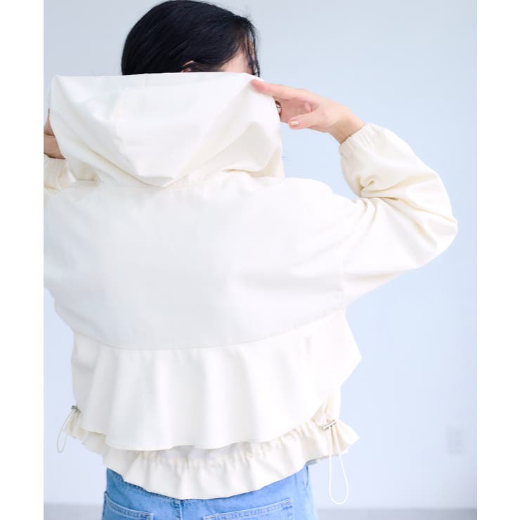 【WEB限定】バックフリルライトフードブルゾン | VIS  | 詳細画像16 