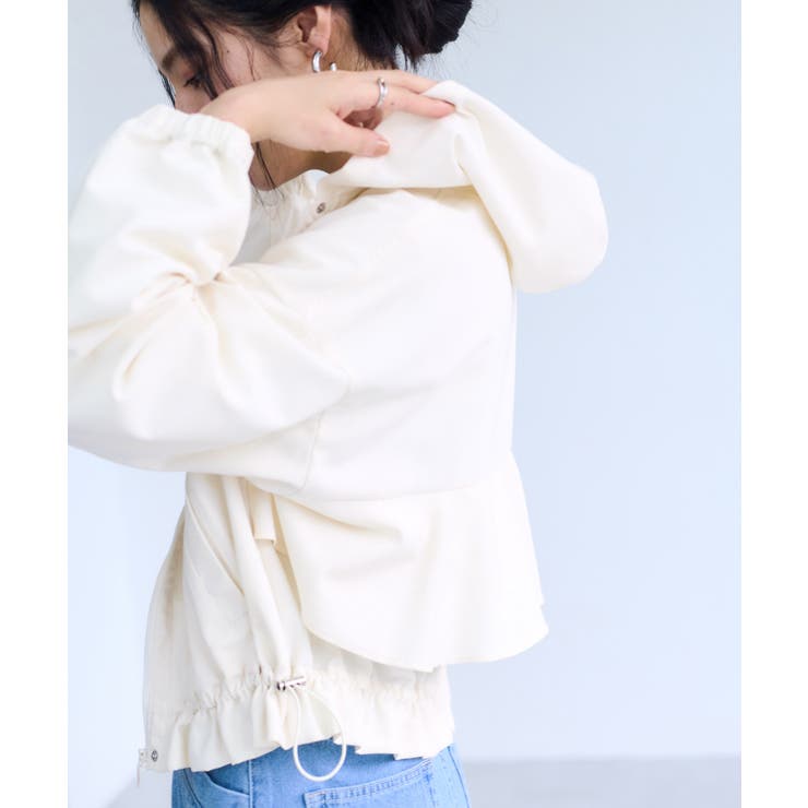 【WEB限定】バックフリルライトフードブルゾン | VIS  | 詳細画像17 