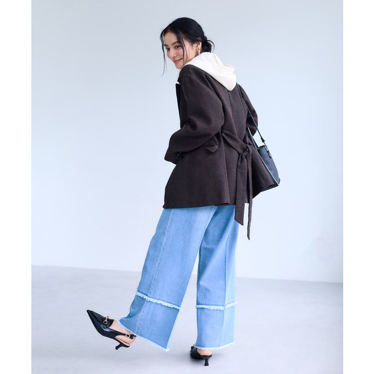 【WEB限定】バックフリルライトフードブルゾン | VIS  | 詳細画像19 