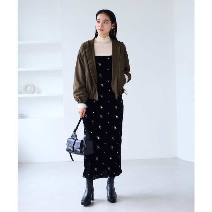 【WEB限定】バックフリルライトフードブルゾン | VIS  | 詳細画像2 