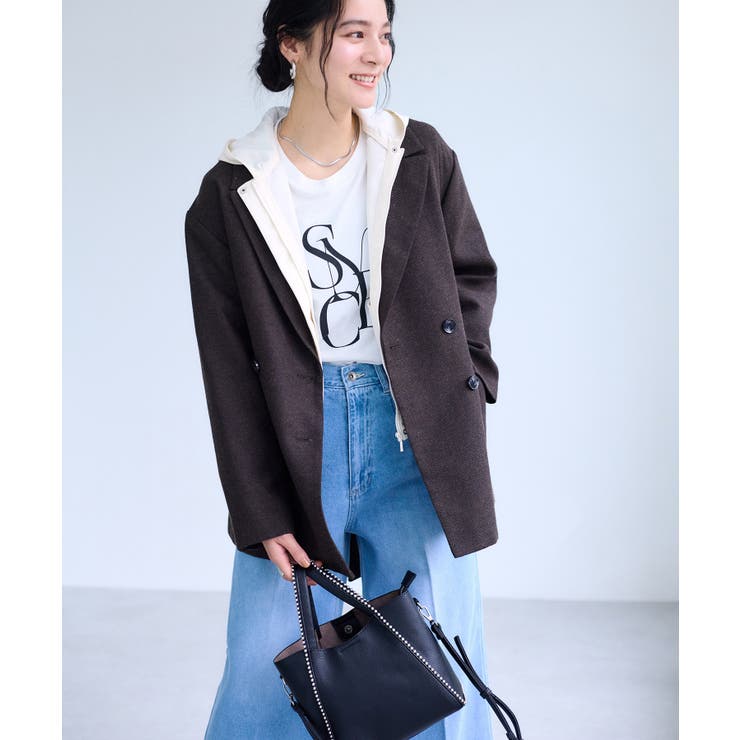 【WEB限定】バックフリルライトフードブルゾン | VIS  | 詳細画像20 