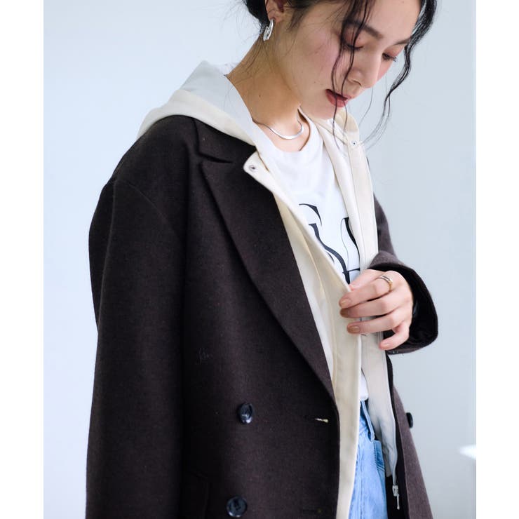 【WEB限定】バックフリルライトフードブルゾン | VIS  | 詳細画像21 