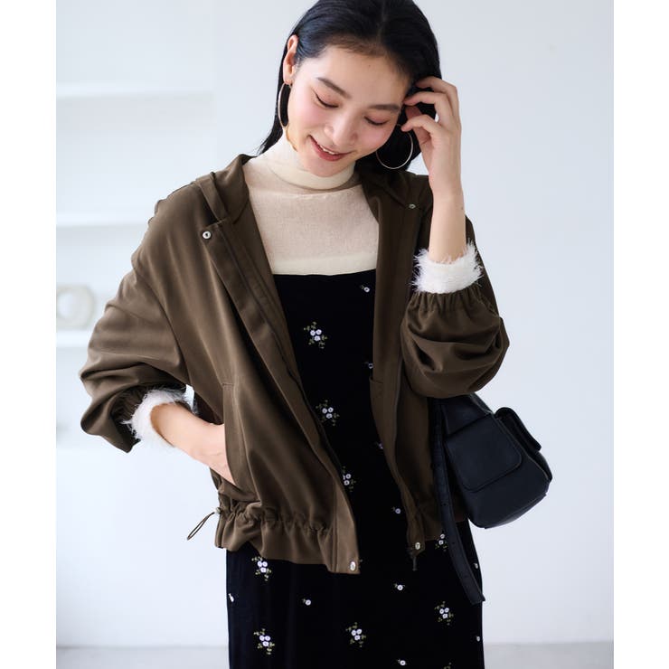 【WEB限定】バックフリルライトフードブルゾン | VIS  | 詳細画像3 