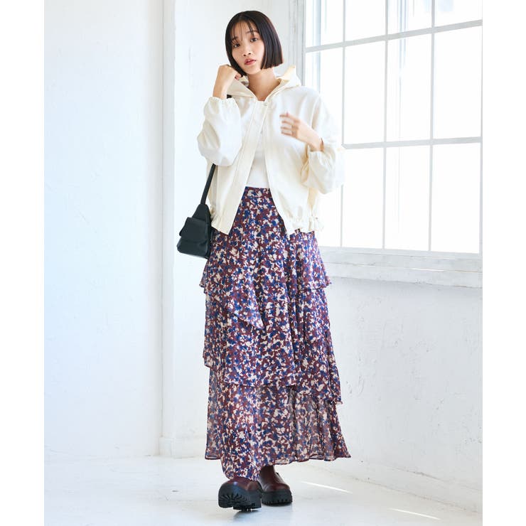 【WEB限定】バックフリルライトフードブルゾン | VIS  | 詳細画像38 