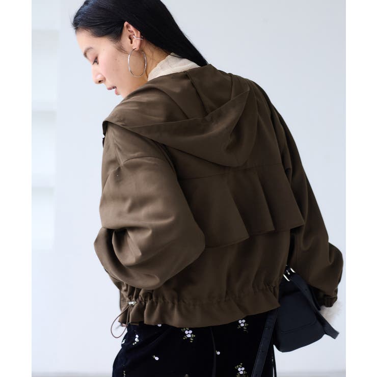 【WEB限定】バックフリルライトフードブルゾン | VIS  | 詳細画像4 