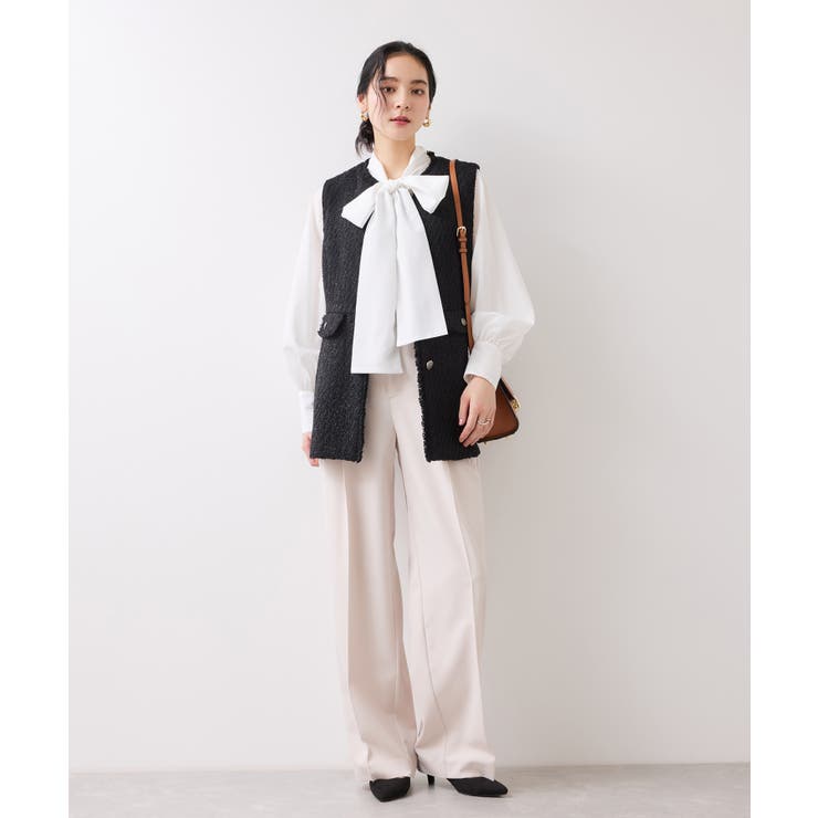 【WEB限定】ノーカラーツイードジレ | VIS  | 詳細画像13 