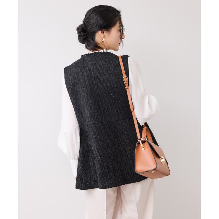 【WEB限定】ノーカラーツイードジレ | VIS  | 詳細画像17 